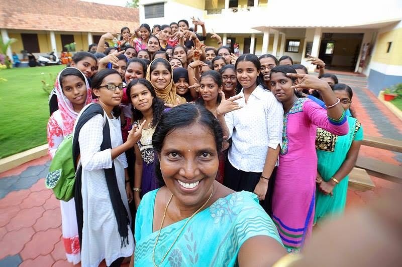 Teacher selfy