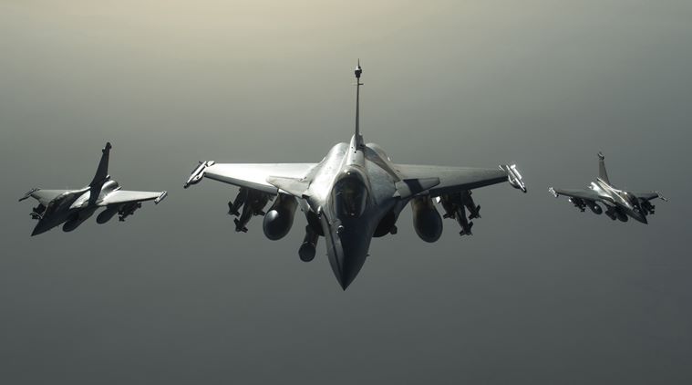 This photo released on Sunday, Sept. 27, 2015 by the French Army Communications Audiovisual office (ECPAD) shows French army Rafale fighter jets flying towards Syria as part of France's Operation Chammal launched in September 2015 in support of the US-led coalition against Islamic State group. Six French jet fighters targeted and destroyed an Islamic State training camp in eastern Syria in a five-hour operation on Sunday, President Francois Hollande announced, making good on a promise to go after the group that he has said is planning attacks against several countries, including France. (French Army/ECPAD via AP) THIS IMAGE MAY ONLY BE USED FOR 30 DAYS FROM TIME TRANSMISSION.